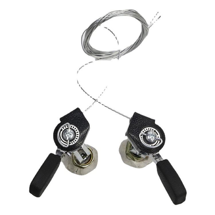 1 Pair 3x6/7 Speed MTB Bike Thumb Gear Shifter Top Mount Shifters with Inner Cable for 22.2mm Diameter Handlebar Bike Thumb Shifters