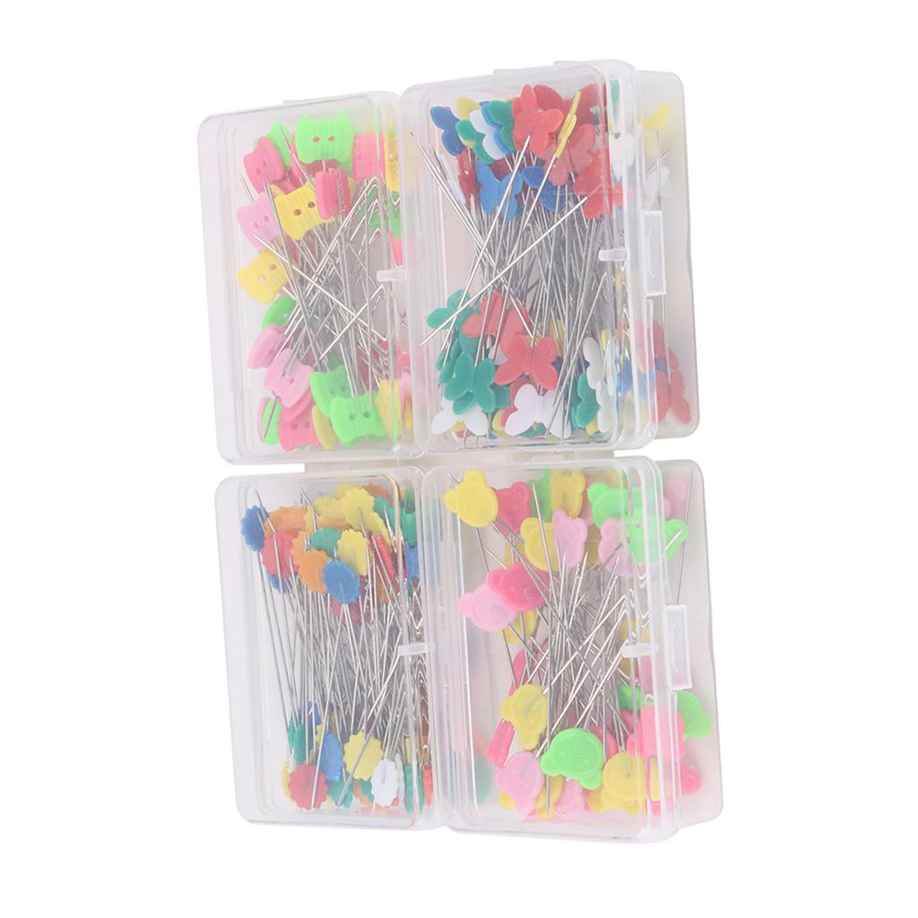 300 Pcs  Flower Button Head Pins DIY Quilting Tool Sewing Accessories