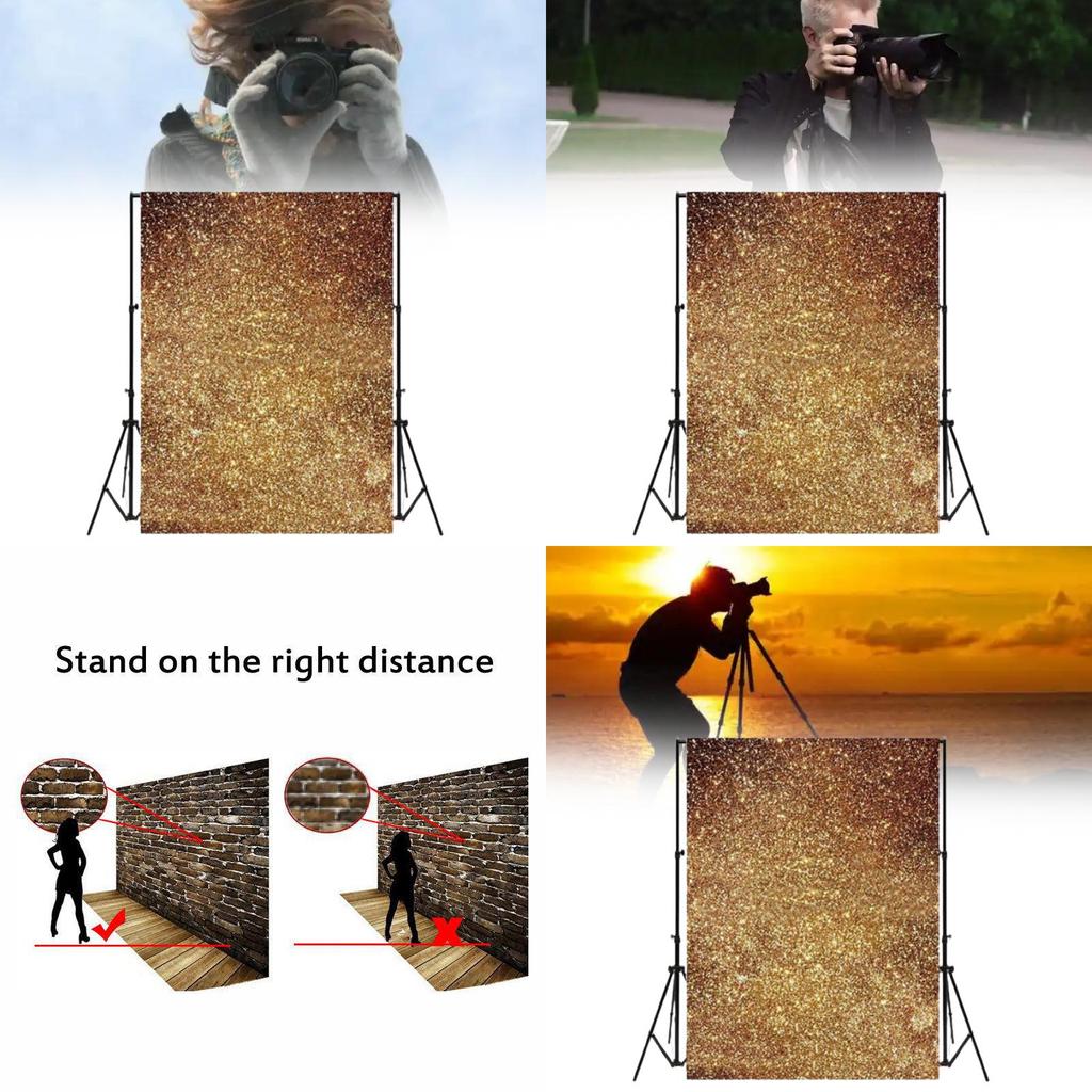 Golden Glitter Holiday Photography Backdrop For Party And Event Use