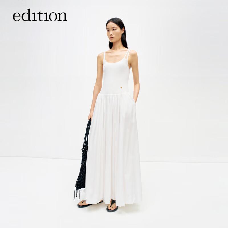 Edition Women's Asymmetrical Strap Knit Slip Dress