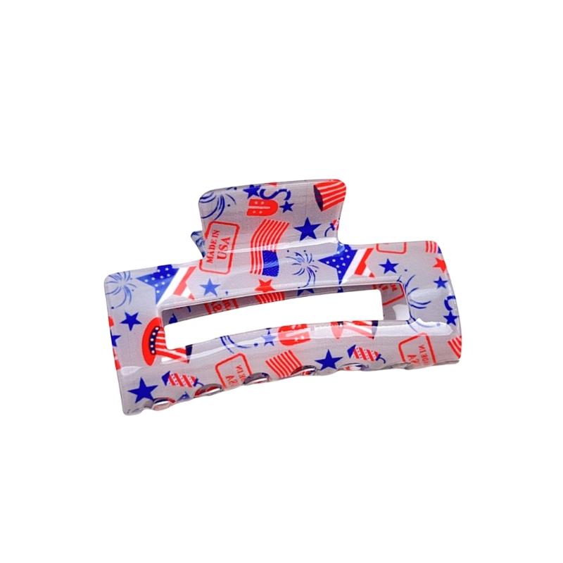 Square Shape Claw Clip Women Country Styles Headdress Creative Hairclip for Ponytails Everyday Styling