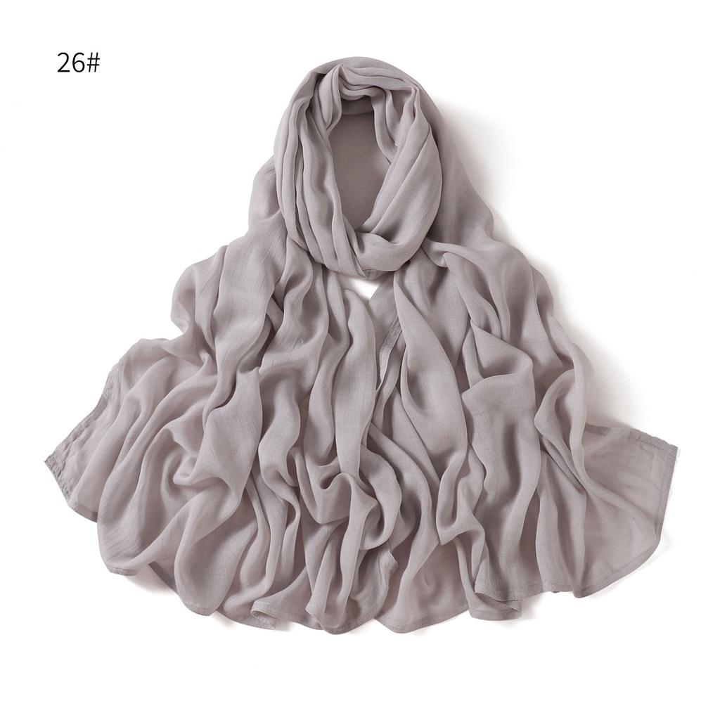 New Cotton Linen Scarf For Women Girls Students Autumn Winter Solid Color Long Scarves Soft Viscose Shawl Female Wrap Shawls