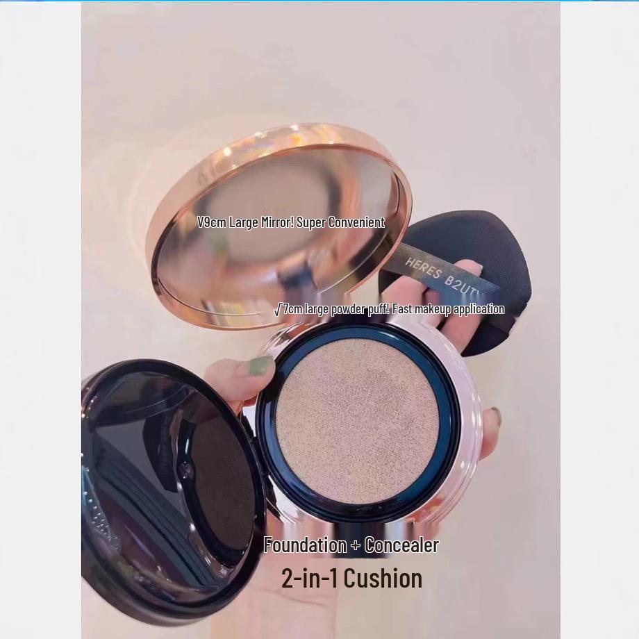 Hreese Camellia Clear Long-lasting BB Cushion: No Smudge, No Cake, Lightweight, Large Capacity Foundation.