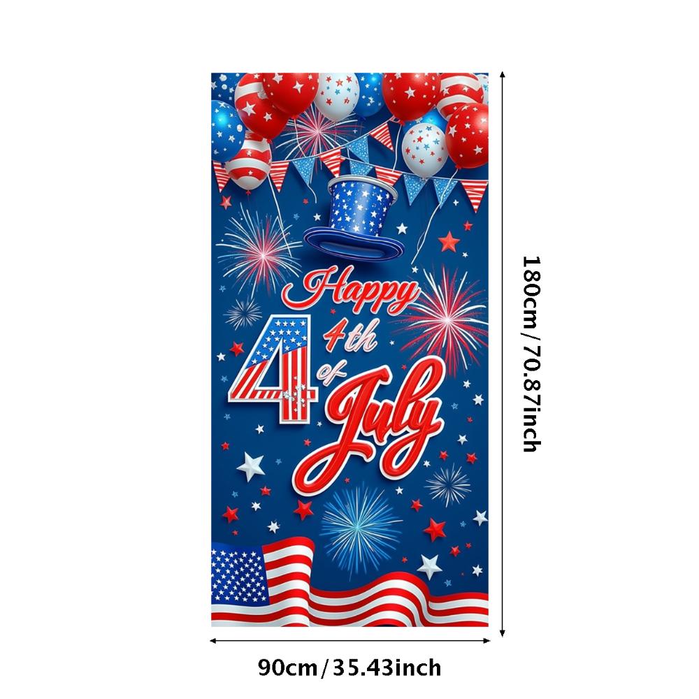 High-Quality Material American Flag Banner Indoor Decoration American Celebration Banner Colorful Balloons for Independence Day