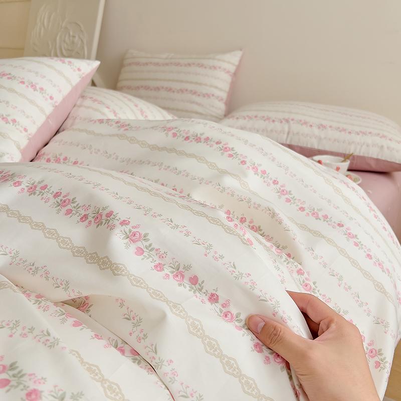 Duvet Cover Pastoral Style Quilt Cover 100% Cotton Comforter Cover Housse De Couette Soft Bed Cover (No Pillowcase)