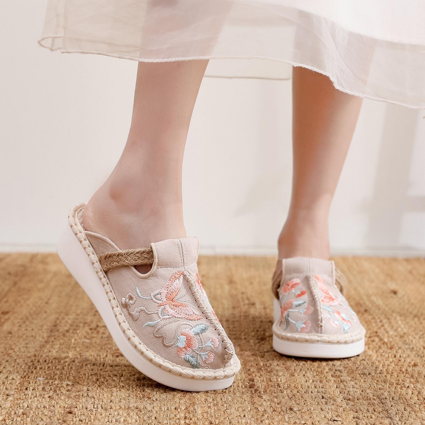 Дяньюнь мода этнический стиль Юньнань характерная вышитая ткань обувь ханьфу 40 — фото 5