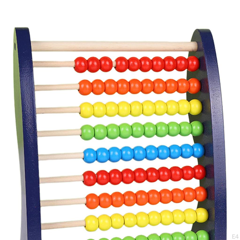 Abacus for Kids Math Counting Beads Frame Birthday Gifts Add Subtract Wooden