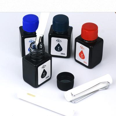 4colors Non-Carbon 20ml Bottle Fountain Pen Ink,Black,Blue,Red,Dark Blue,Non-Erasable,Office And Student Supplies