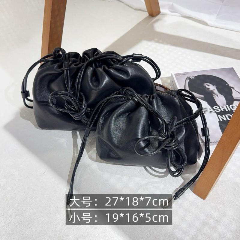 Niche Genuine Leather Lucky Bag Soft Fashionable Minimalist Women's Crossbody Cloud Single Shoulder Imported Sheepskin Inside Outside