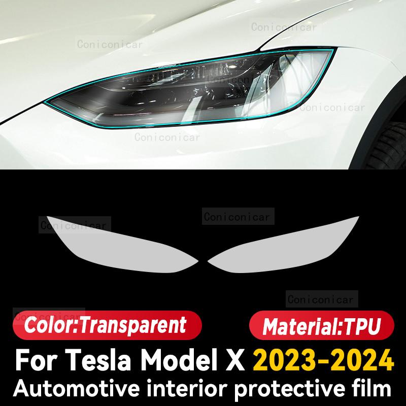 For TESLA Model X 2023 2024 Car Interior Center Console Screen Protective Film Anti-scratch Repair Sticker Accessories