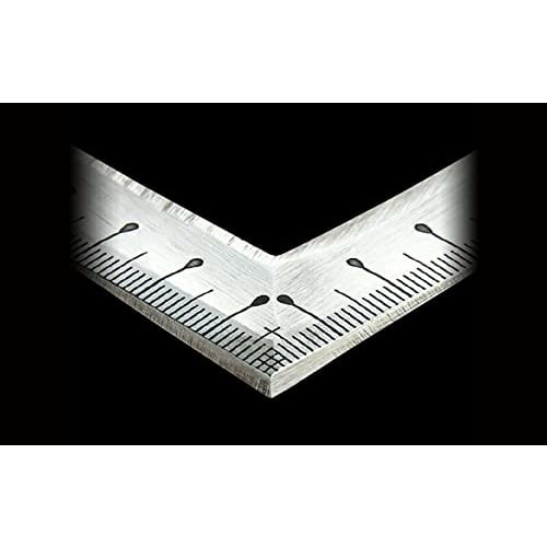 Shinwa Sokutei Curved Ruler, Square Thickness, Stainless Steel, Square Back, JIS Standard, 50cm, 11002