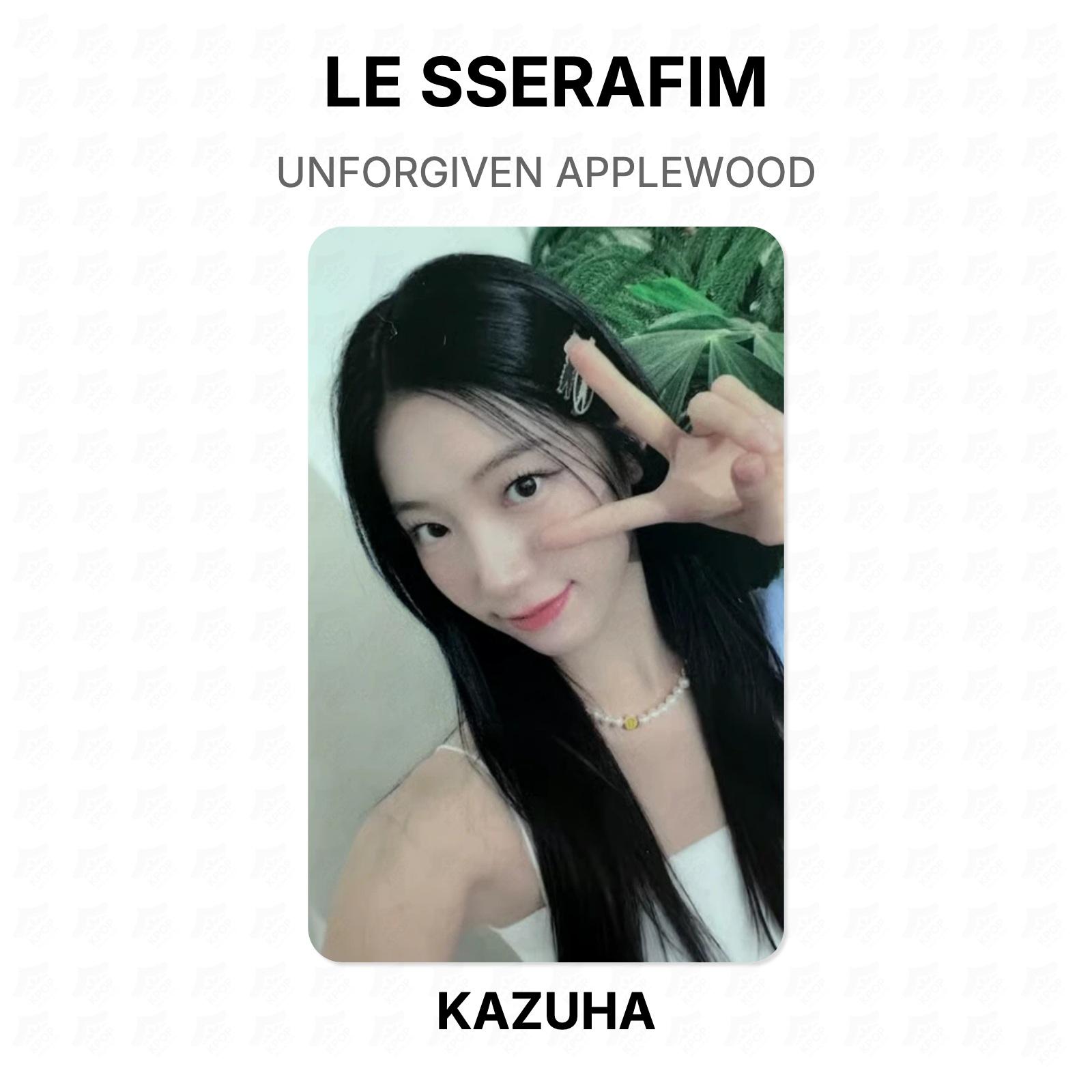 LE SSERAFIM UNFORGIVEN APPLEWOOD Official Photocard KAZUHA