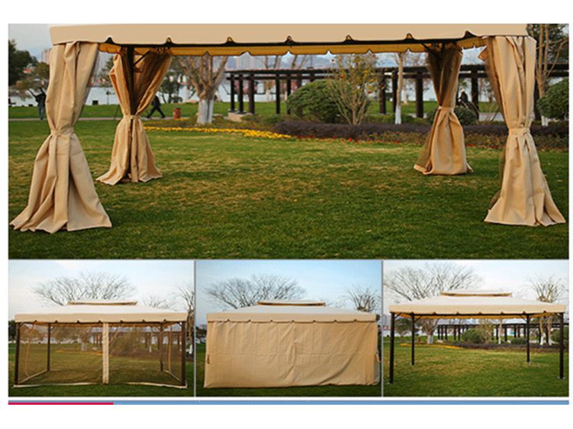 European Outdoor Gazebo Tent: Large, Four-Corner Awning for Courtyards and Carports