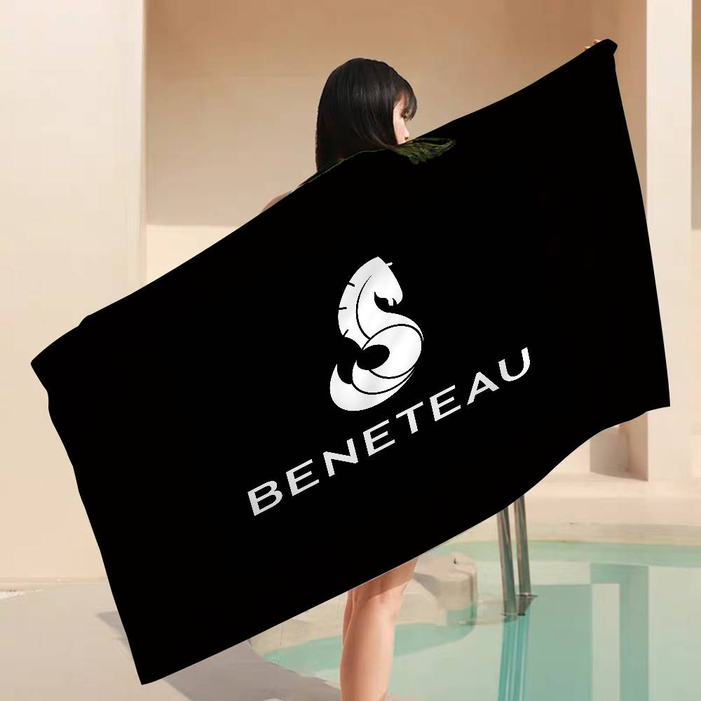 B-BENETEAU Logo Beach Towel Colorful Bath Towels For Girl Microfiber Quick Dry Custom Sand Free Beach Yoga Spa Gym Pool