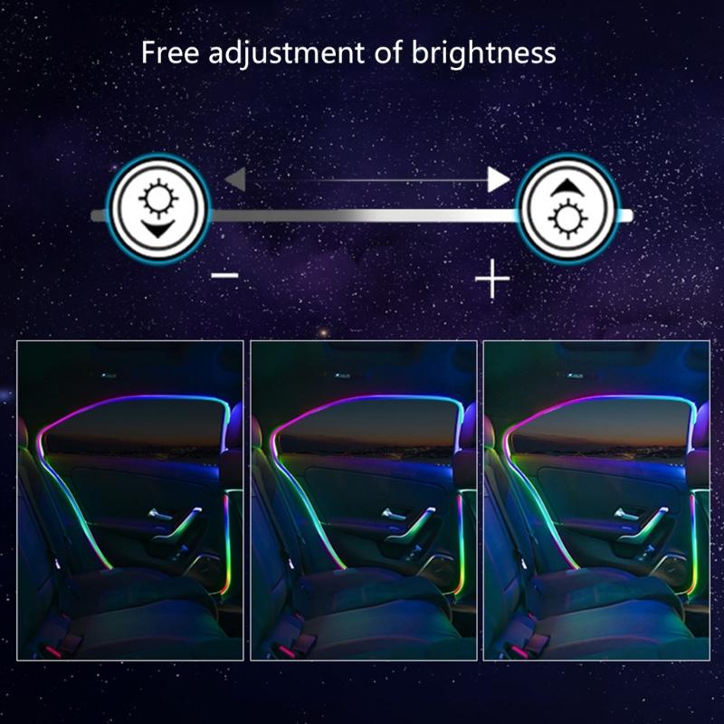 Strong Acrylic Construction Car Interior Mood Light LED with Sound Responsive Music Rhythm Control for Travel