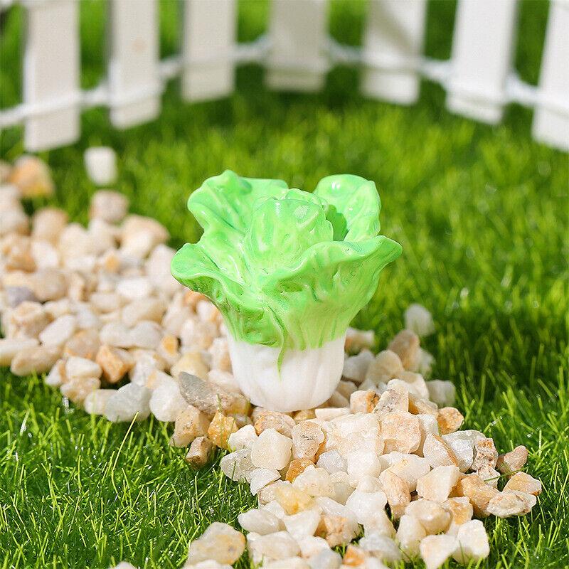10pcs Mini Simulation Vegetable Ornaments Resin Crafts Realistic Vegetable Model DIY Micro-landscape Dollhouse Decor New