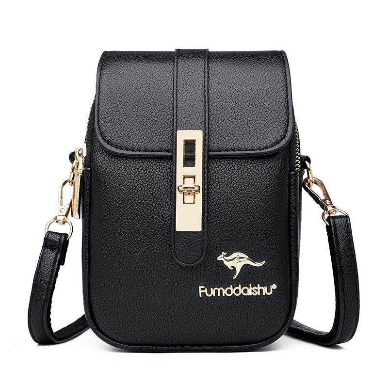 Новая Мода Маленькая Женская Сумка Через Плечо Сумки Кроссбоди для Мобильного Телефона Мини Универсальный Стиль Сумка Мессенджер чёрный 1690₽