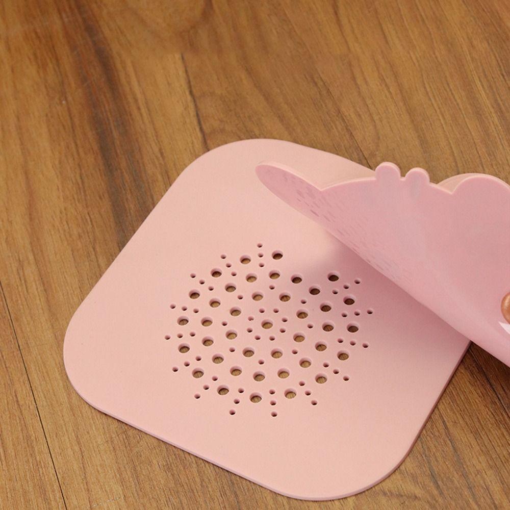 Anti Odor Floor Drain Pad Cartoon Cat Shower Drain Cover  for Kitchen Toilet