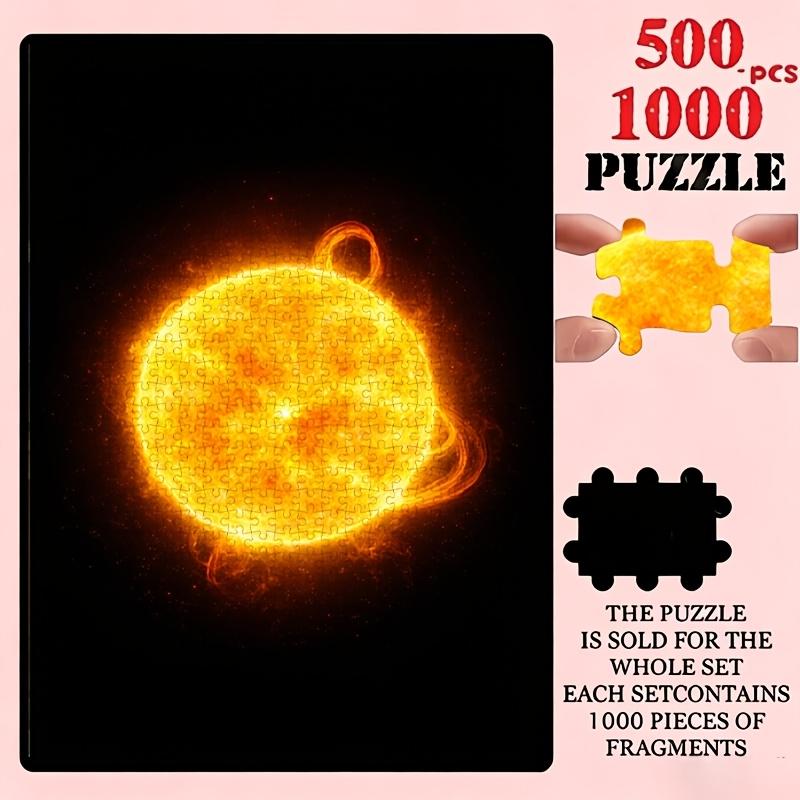 500/1000pcs Blazing Star Deep Space Jigsaw Puzzle Suitable for & Families - -Scale Challenging Brain with Rectangular Pieces, Portable Box for Decor,