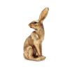 PURE HOME + LIVING Gold Metal Finish Polyresin Rabbit Figurine