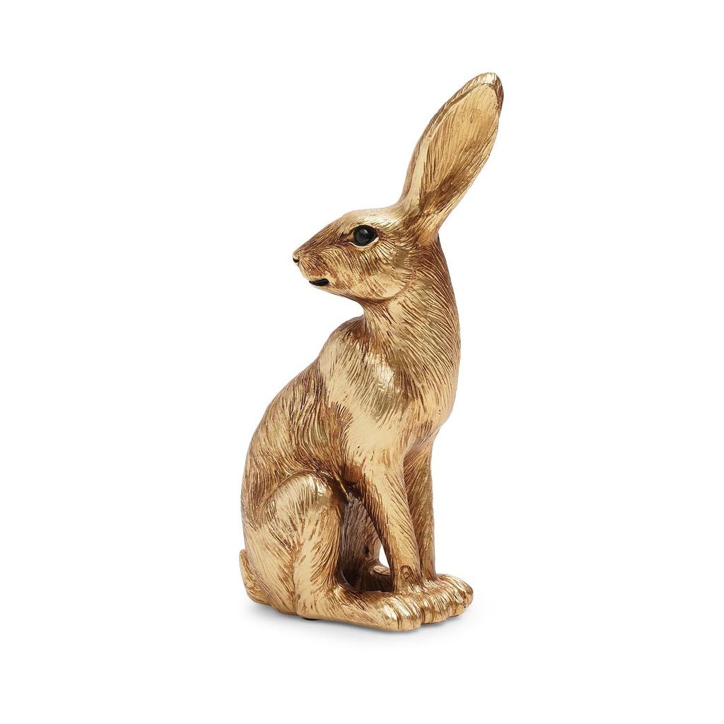 PURE HOME + LIVING Gold Metal Finish Polyresin Rabbit Figurine