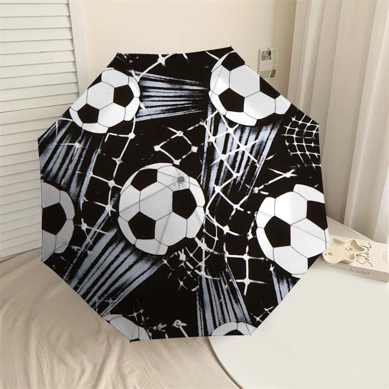 1PC Soccer ball Automatic Open/Close Umbrella with Windproof, 8-Rib Sturdy Canopy, Durable Ribs, Fashionable Design,1278a