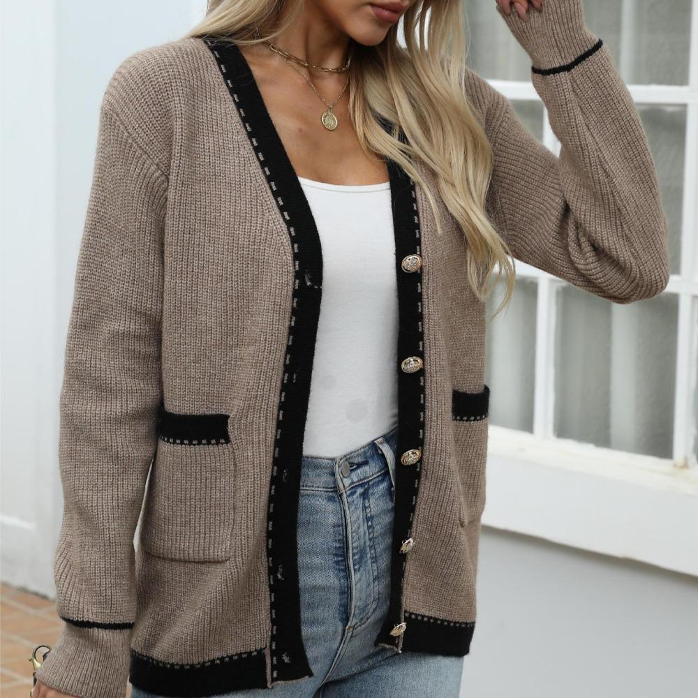 

IHUASU Женский вязаный джемпер-кардиган осень-зима ленивый ветер мода повседневный вязаный кардиган с длинными рукавами куртка XL верблюд