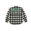 Palace Embroidered Plaid Shirt Unisex Tops Black White P20SHT014