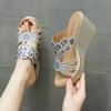 Fashion Ladies Shoes on Sale 2025 Fashion New Crystal Embellished Round Toe Platform Best Seller Beach Sandals Wedges Sandals Women