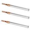 3 Peças Fresa de Topo de Metal Reta 4 Flautas Aço Tungstênio Suprimentos Industriais D2.5 x 8 x 4D x 50L x 4F