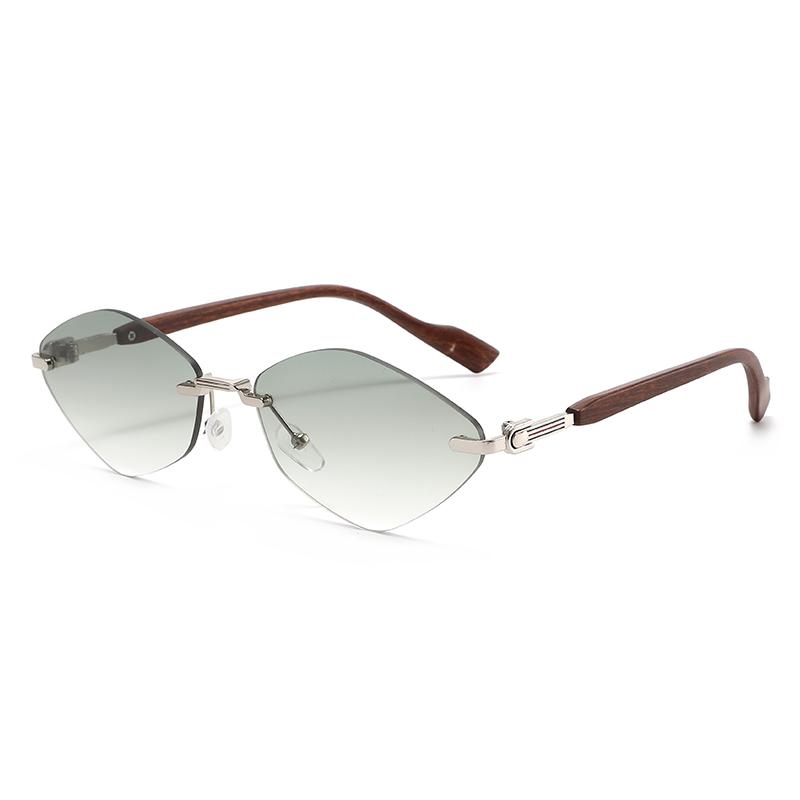 Retro Metal Frameless Sunglasses for Men and Women Fashion Trendy UV Resistant Outdoor Sunscreen Sunshade Glasses