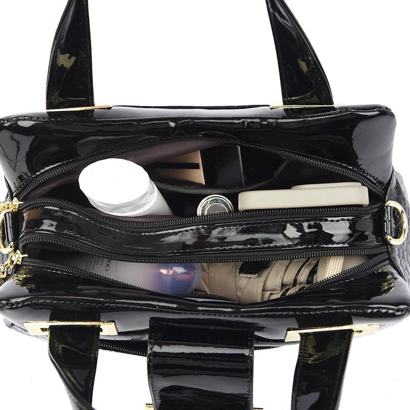 Crocodile Pattern Handbag Shoulder Messenger Bag Commuter Bag