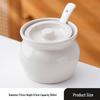 Ceramic Double Boiler Stew and Egg Custard Pot with Lid