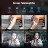 NEEWER 67mm CPL Filter with Cold Shoe Smartphone Lens HD Polarizing Circular Includes Pouch and Cleaning Compatible with iPhone Max S25 Clip, Filter,