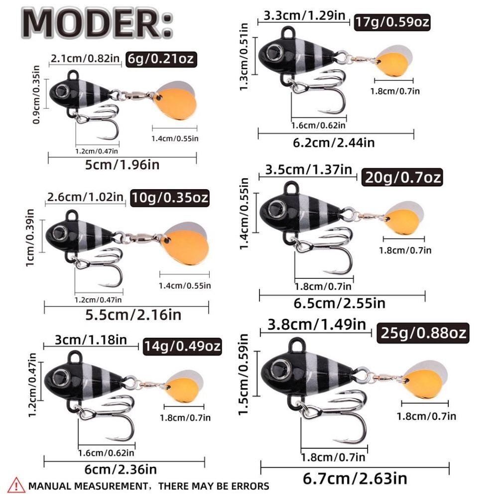 2pcs 5.5cm 10g VIB Lure Spoon Wobbles Vibration Spoon Fishing Lure Metal Fishing Bait  Ice Fishing
