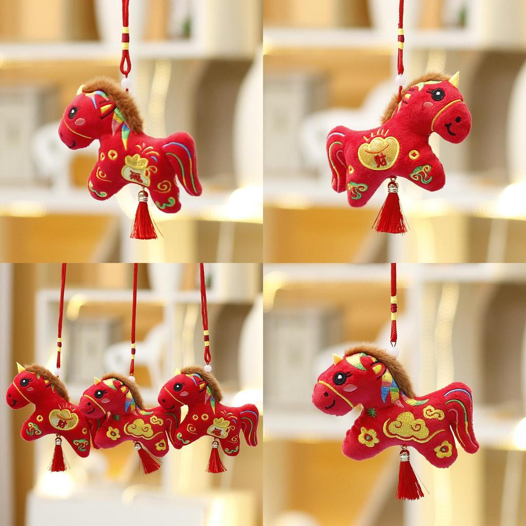 Chinese New Year Pony Plush Toy With Pp Cotton Soft Short Plush For Kids And Gifting