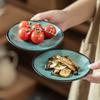 Retro Dishes Household Ceramic Spitting Bone Saucers Japanese Tableware Dishes Restaurant Dessert Dim Sum Plates Hot Pot Dipping Dishes