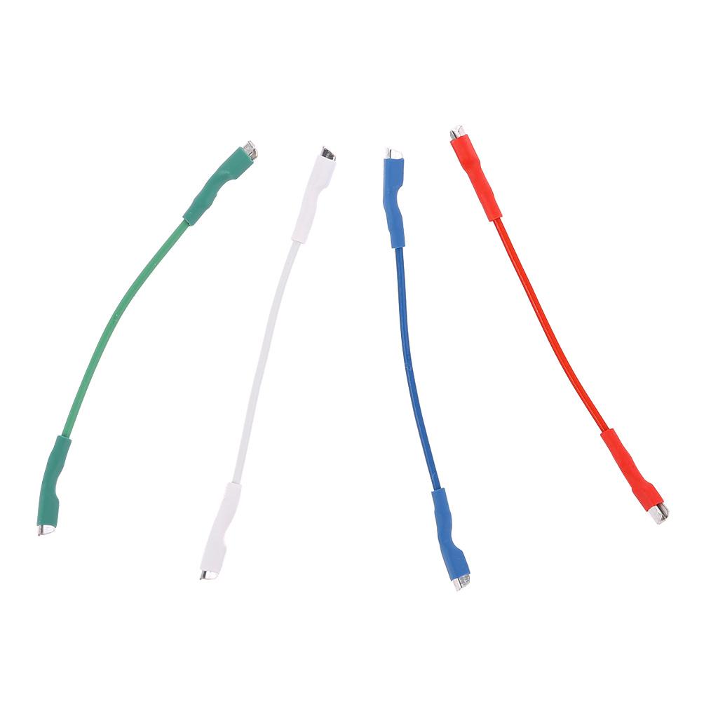 4Pcs Silver Leads Wires Header Wire Cable 40mm for 1.2-1.3mm Pins Turntable Phono Headshell Tonearm UNiversal