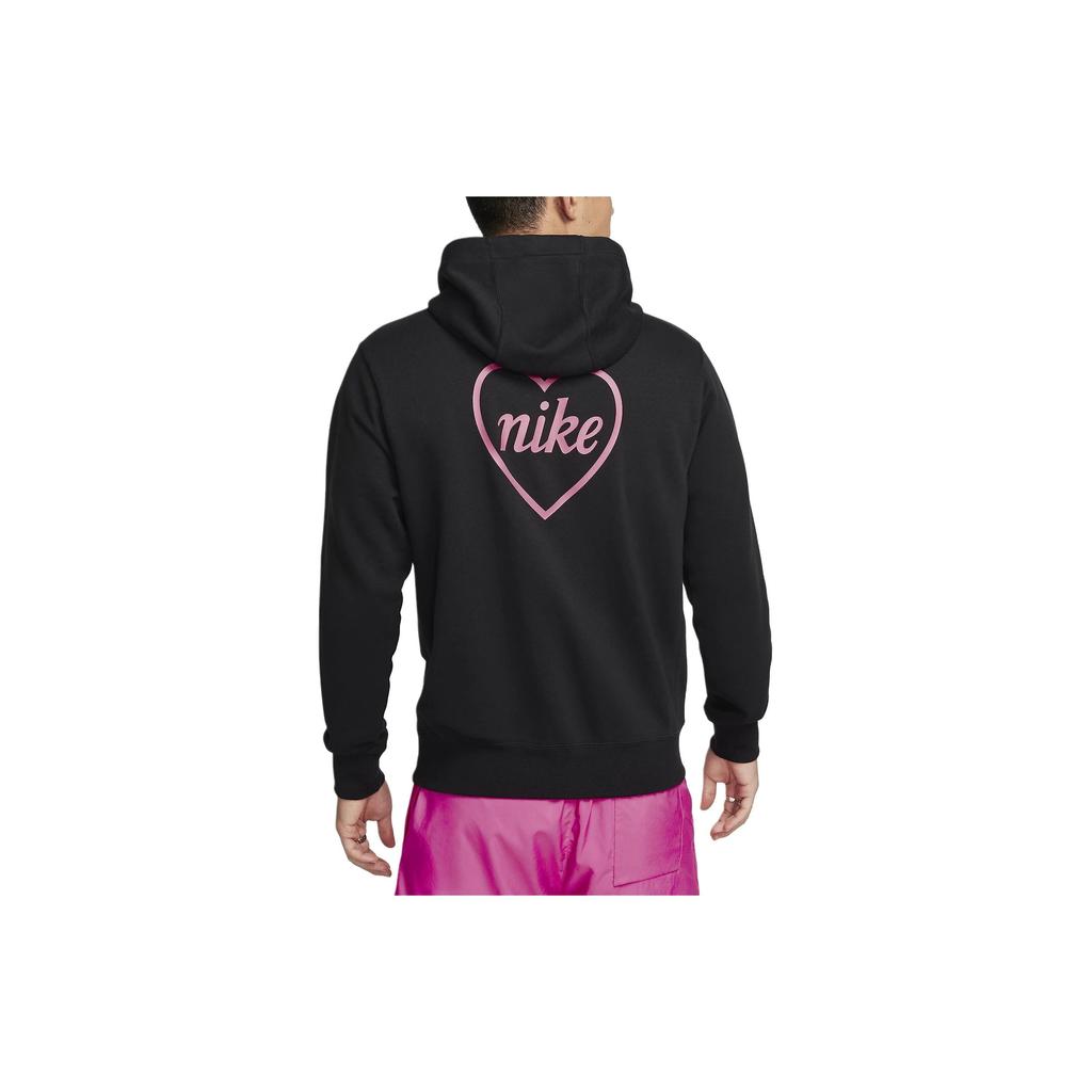 Nike Valentines Day Series Logo Hoodie Long Sleeve Sweatshirt Men Sweatshirt Black FZ5201-010