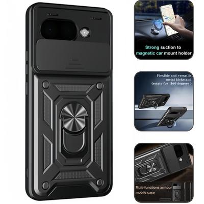 For Google Pixel 9a 5G Case Matel Ring Armor Phone Cases For Pixel9a Pixle 9 a A9 2025 Magnetic Stand Holder Back Cover Fundas