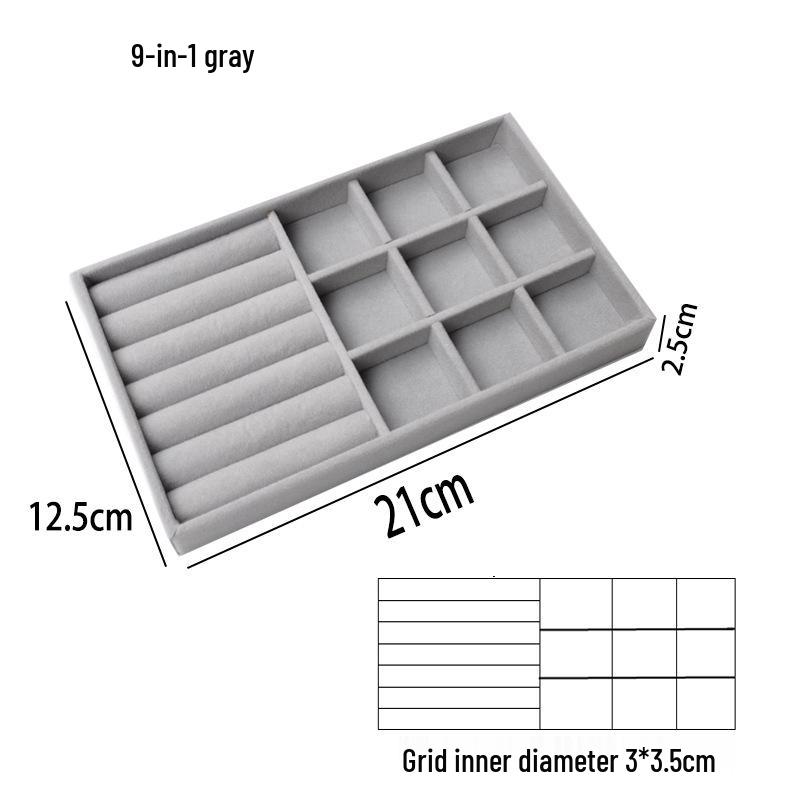 Samt-Schmuckschatulle für Ringe und Ohrringe - Staubdichte Aufbewahrungs- und Vitrinenschachtel