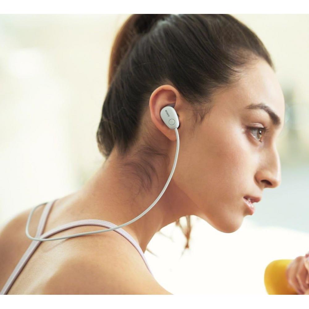 Sony Kabelloses Stereo-Headset mit Geräuschunterdrückung Wi Sp600n Mit Amazon Alexa Mit Mikrofon Wi Sp600n Wm Einzelartikel Weiß