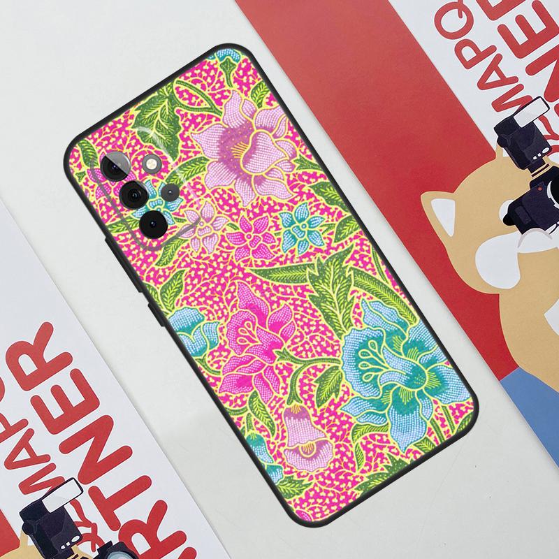 Batik Pattern Case For Samsung Galaxy A06 A16 A36 A56 A55 A35 A33 A53 A13 A23 A17 A54 A34 A14 A52 A32 A15
