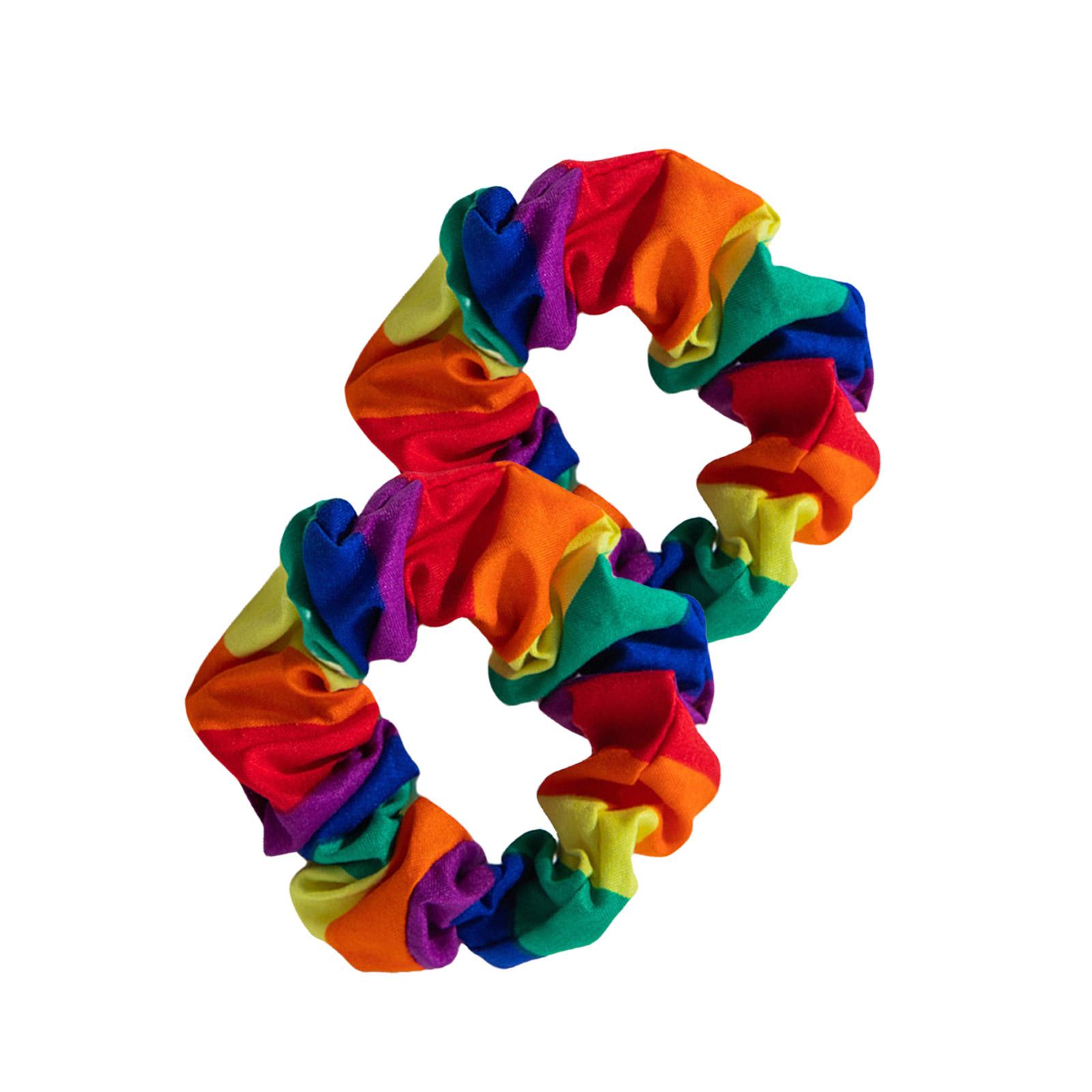 

Радужные кольца для волос Регулируемая повязка на голову Долговечность Петля для волос Универсальная повязка для различных случаев D