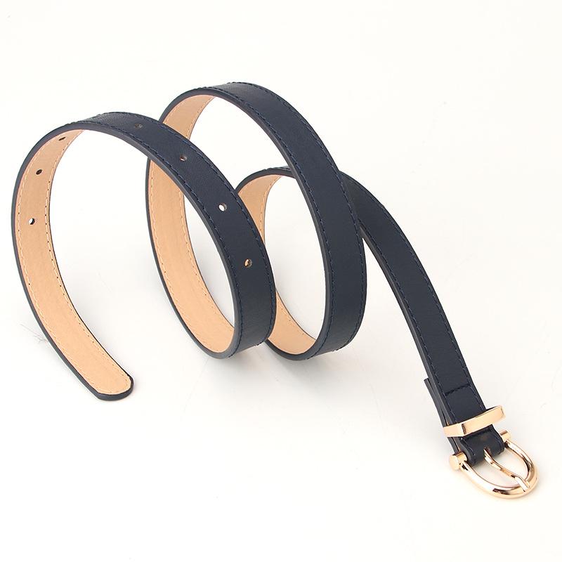 Cintura da donna in pelle PU stile coreano - Semplice cintura decorativa per jeans