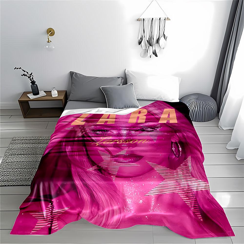 Pink Starry Glamour Portrait for All Seasons Blanket Lunch Break Throw Gift