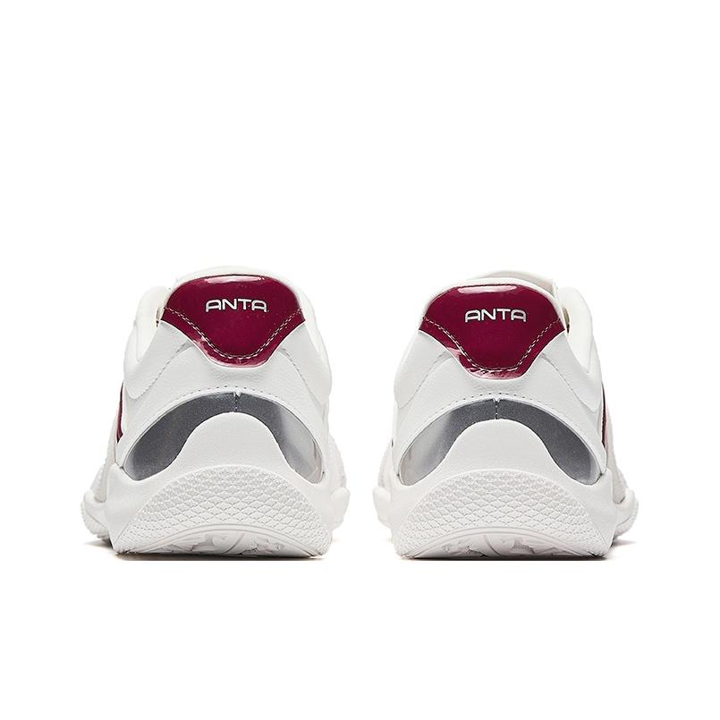 Anta Comfortable Retro Minimalist Trendy Low-Top Training Shoes Women sneaker Paper-White Rose Crimson 122548886-1