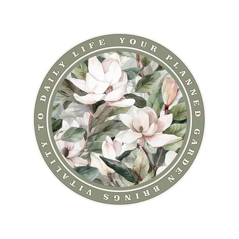Elegant American Style Floral PU Leather Placemats Heat-Resistant Waterproof Durable Table Mats Dining Room Kitchen