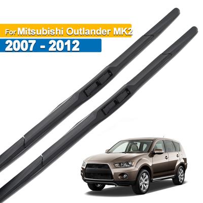 Vordere Hybrid-Scheibenwischerblätter für Mitsubishi Outlander MK2 2007 - 2012 Windschutzscheibe Scheibenwischer Fensterwischer 24"+21"