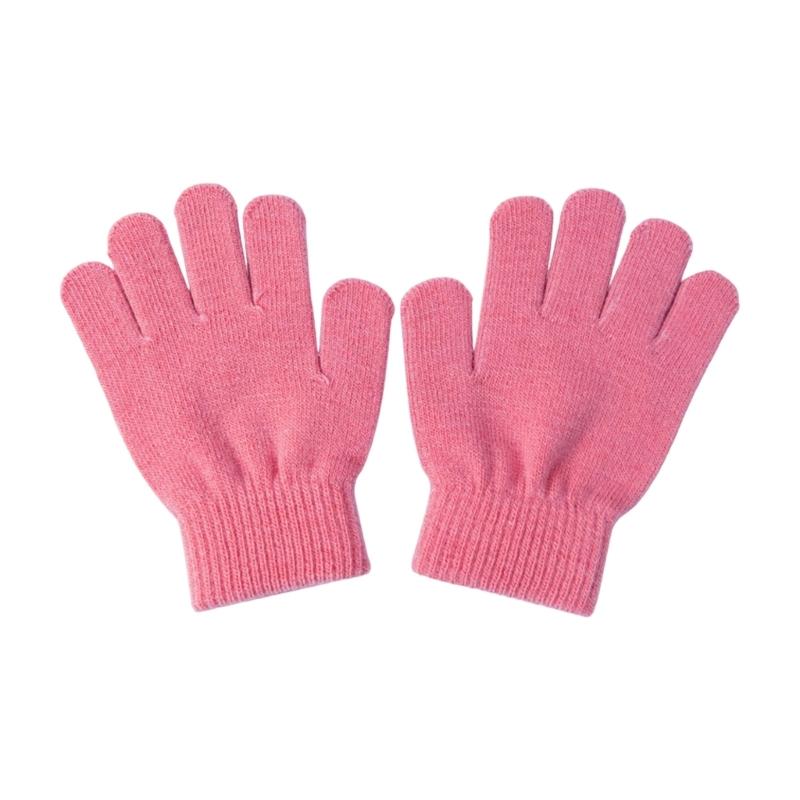 1 Paar Dehnbare Baby-Strickhandschuhe Bequemes Strickgewebe Weiche Thermische Winter-Handbekleidung Für Kinder 4+8T